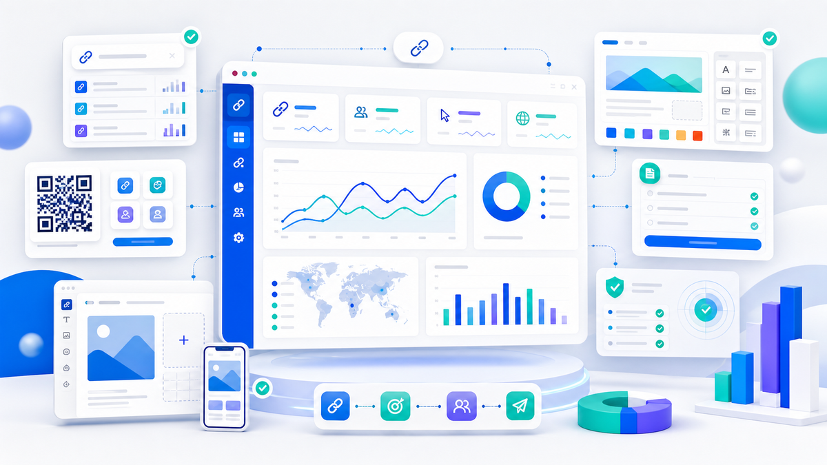 ShortUrl.bot platform launch interface panels